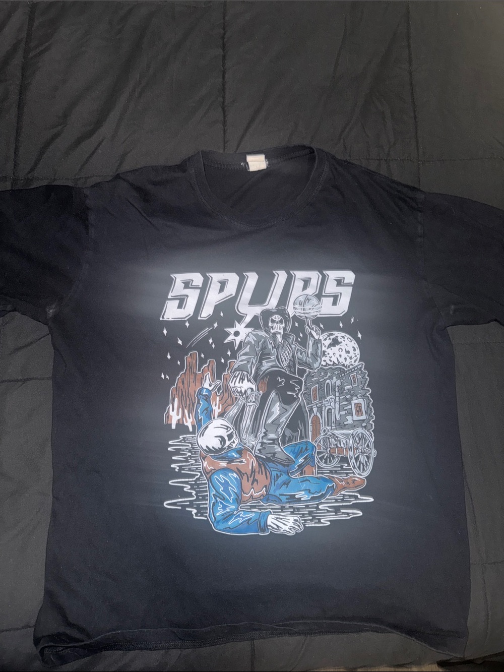 Black Spurs Graphic Tee